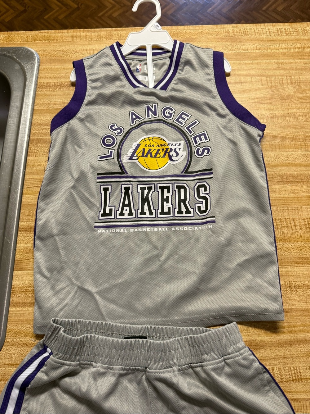 NBA Los Angeles Lakers Grey and Purple Kids Mesh Pajama Set